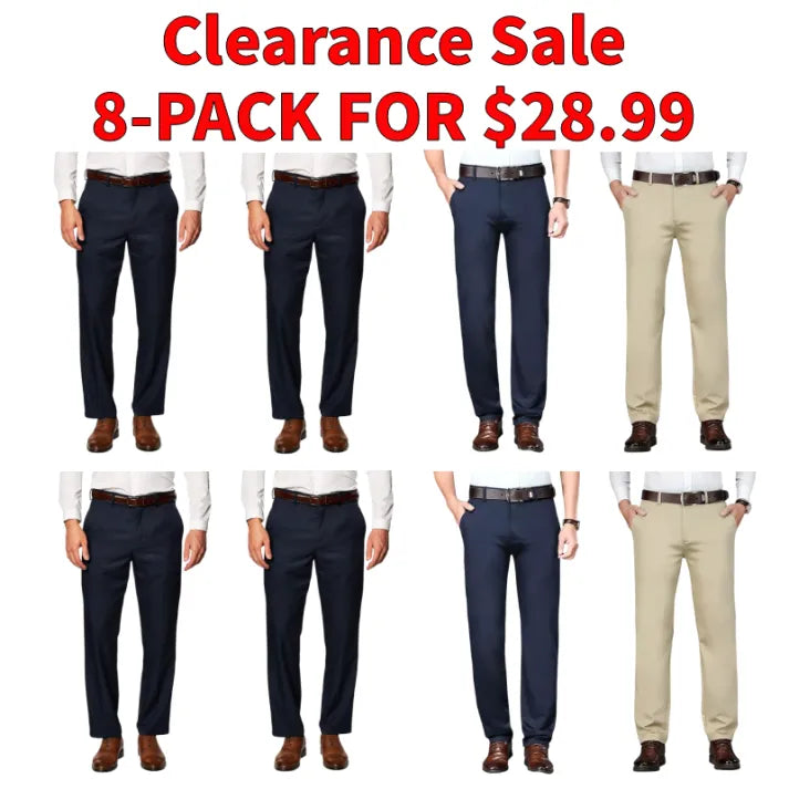 🔥 Clearance Sale – Men's High Stretch Straight Fit Dress Pants