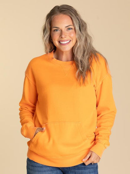 🔥 Pigment Dyed Cozy Campfire Crewneck Sweatshir