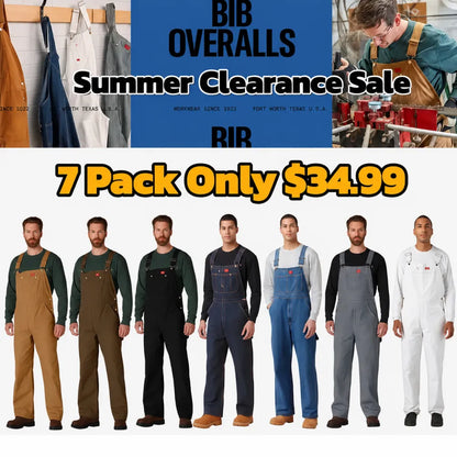🔥Last Day Promotion!🔥Men's Denim Bib Overalls, Workwear with Adj