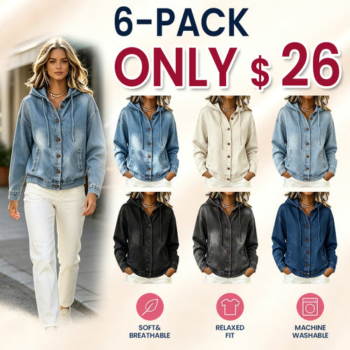 CLEARANCE SALE🔥 Effortless Chic Hooded Denim Jacket