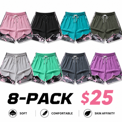 women’s casual athletic shorts with built-in liner