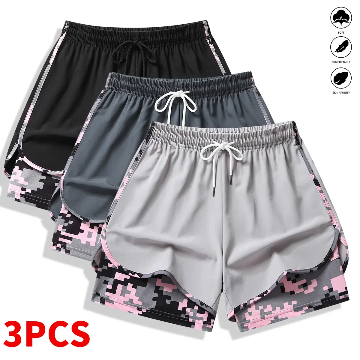 women’s casual athletic shorts with built-in liner
