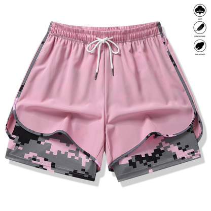 women’s casual athletic shorts with built-in liner