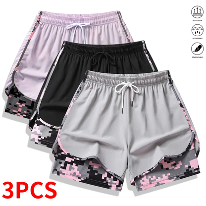 women’s casual athletic shorts with built-in liner