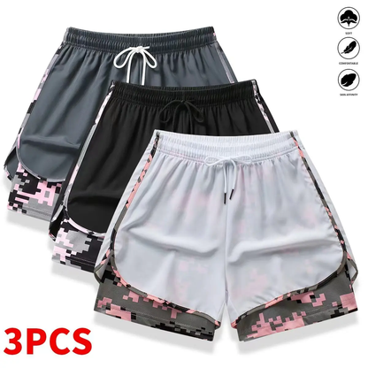 women’s casual athletic shorts with built-in liner