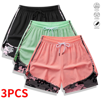 women’s casual athletic shorts with built-in liner